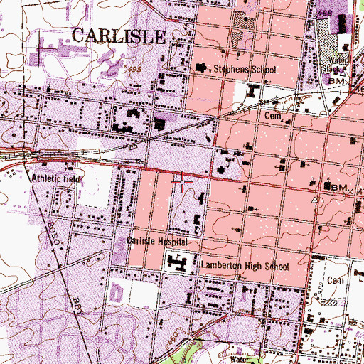Topographic Map of James Henry Morgan Hall, PA