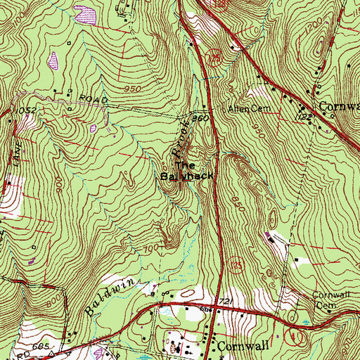 Topographic Map of The Ballyhack, CT