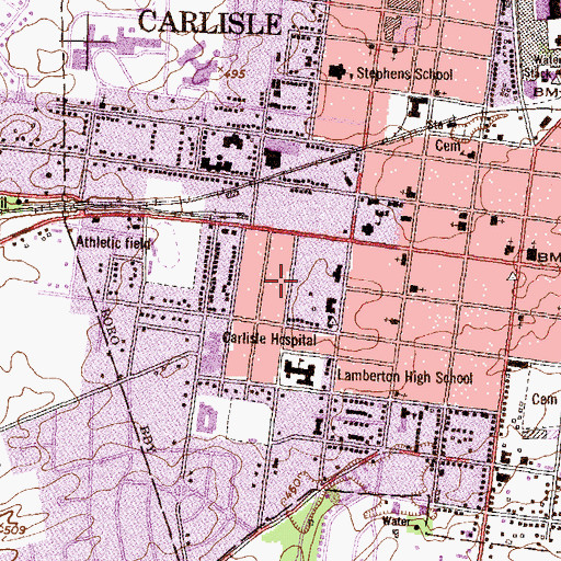 Topographic Map of Matthews House, PA