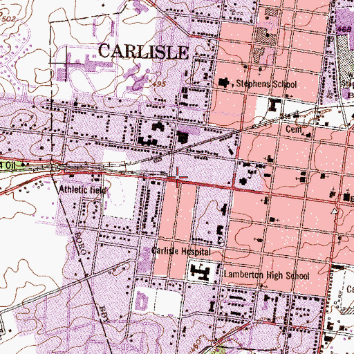 Topographic Map of Moncure Daniel Conway Hall, PA