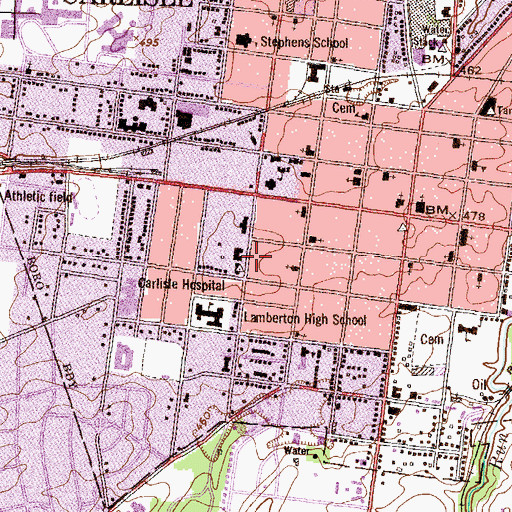 Topographic Map of Strayer House, PA
