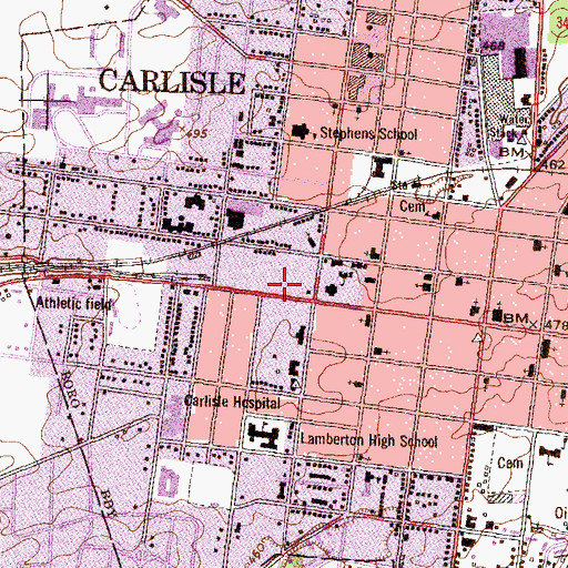 Topographic Map of Waidner-Spahr Library, PA