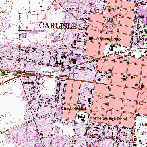 Topographic Map of Zatae Longsdorff Hall, PA