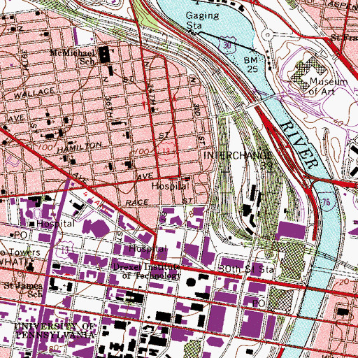 Topographic Map of Alpha Pi Lambda House, PA