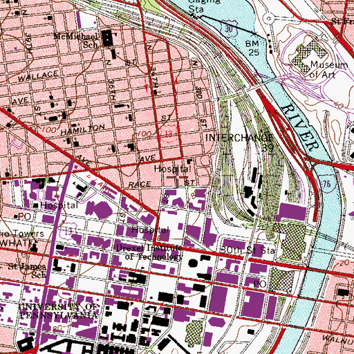 Topographic Map of Alpha Sigma Alpha House, PA