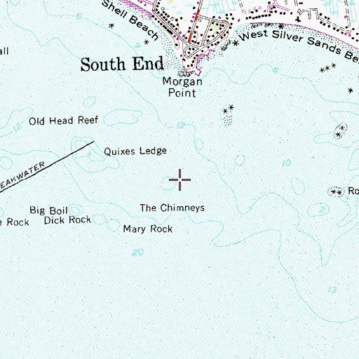 Topographic Map of The Chimneys, CT