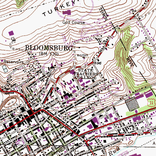 Topographic Map of Bakeless Center for the Humanities, PA