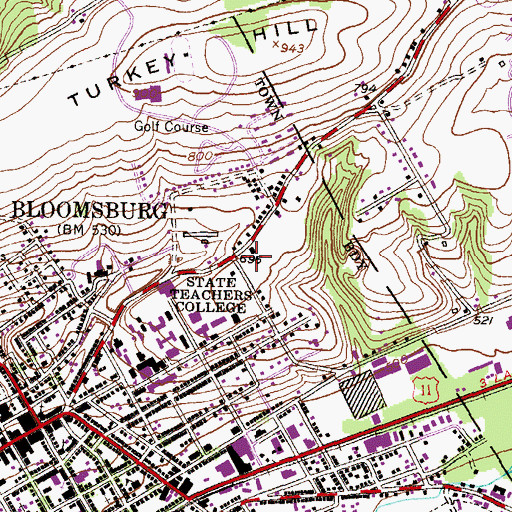 Topographic Map of Charles Buckalew Place, PA