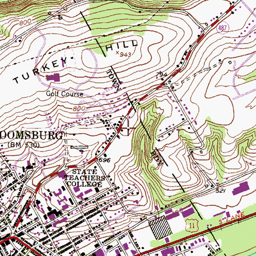 Topographic Map of Douglas Hippenstiel Fenstemaker Alumni House, PA