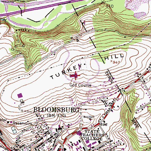 Topographic Map of Elna H Nelson Field House, PA