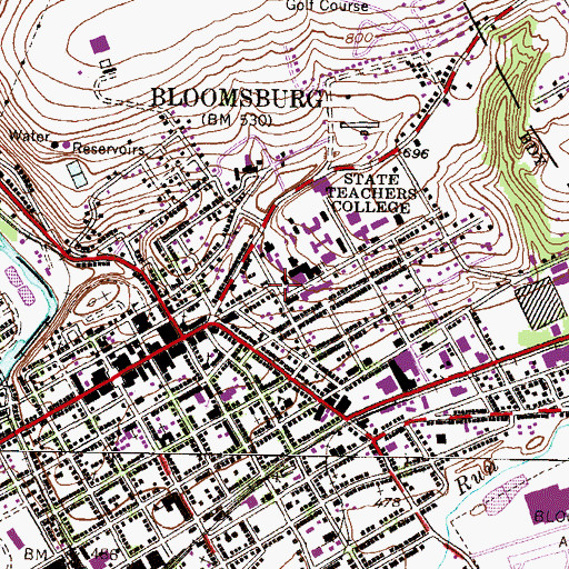 Topographic Map of Henry Carver Hall, PA