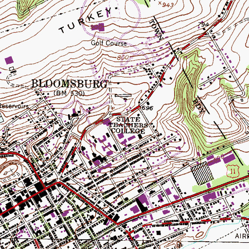Topographic Map of James H McCormick Center for Human Services, PA