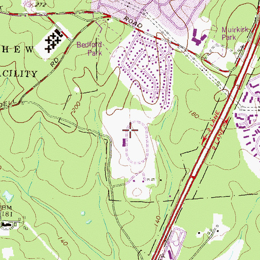 Topographic Map of Lee DeForest Hall, MD