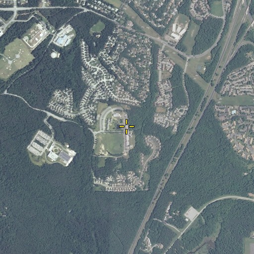 Aerial/Satellite Image of M/A-COM Hall, MD
