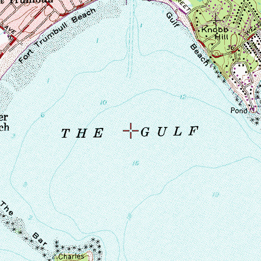 Topographic Map of The Gulf, CT