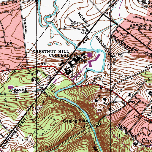 Topographic Map of House of Loretto, PA