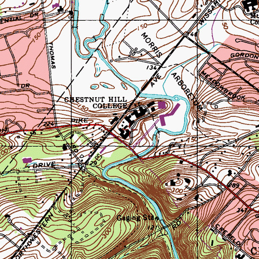 Topographic Map of Rogers Center, PA