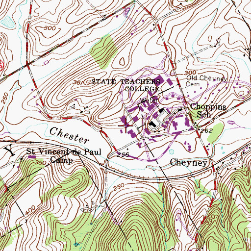 Topographic Map of Cope Annex, PA