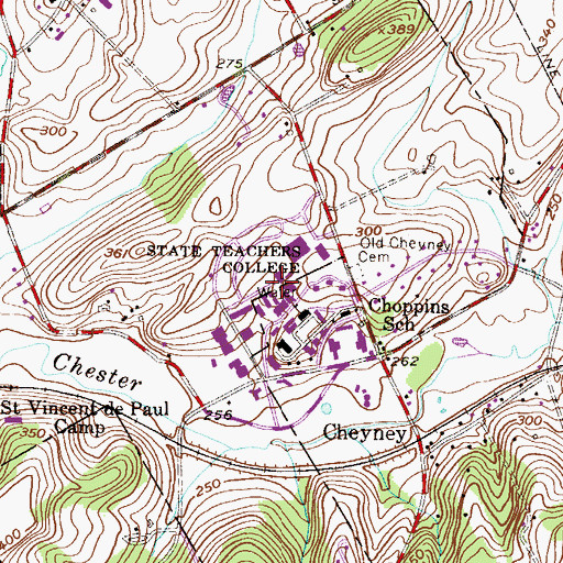 Topographic Map of Harris - Turner Building, PA