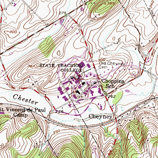 Topographic Map of Logan Annex, PA