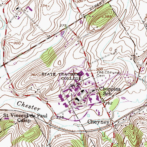 Topographic Map of Wade Wilson Building, PA