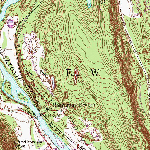 Topographic Map of The Lime Kiln, CT