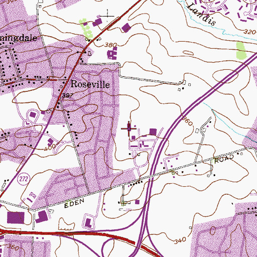 Topographic Map of Horst Athletic Complex, PA