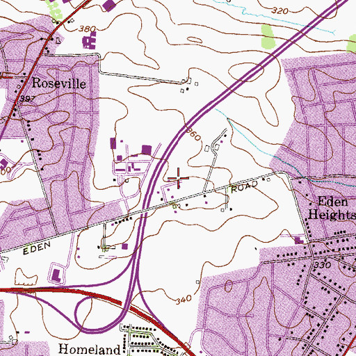 Topographic Map of President's Manse, PA