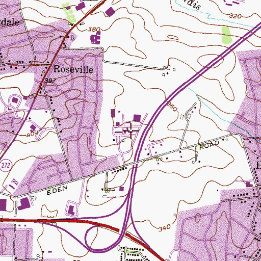 Topographic Map of South Apartments, PA