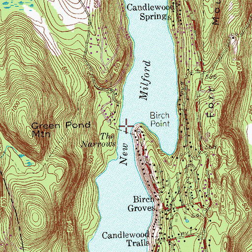 Topographic Map of The Narrows, CT