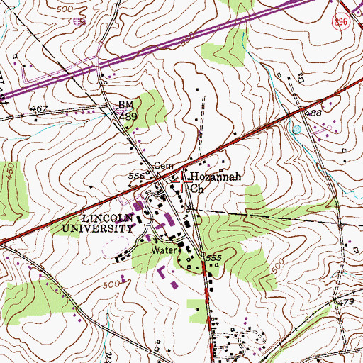 Topographic Map of Guest House, PA