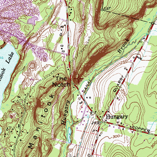 Topographic Map of The Notch, CT