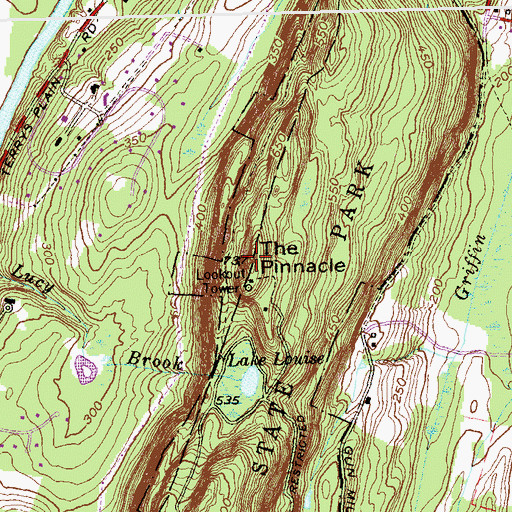 Topographic Map of The Pinnacle, CT