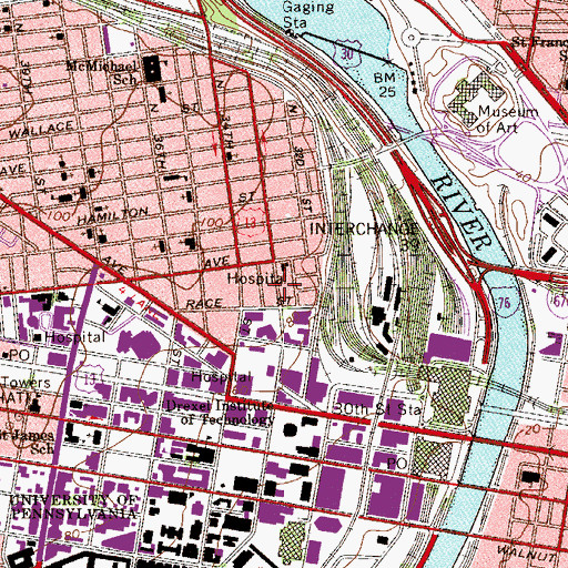 Topographic Map of Language and Communication Center, PA
