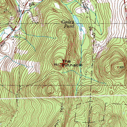 Topographic Map of The Pinnacle, CT