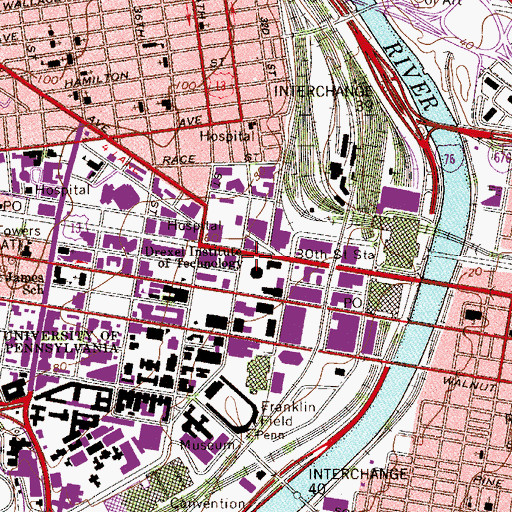 Topographic Map of Pearlstein Business Center, PA