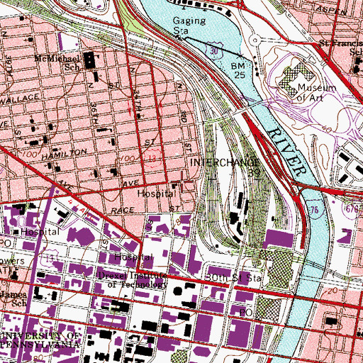 Topographic Map of Pi Kappa Phi House, PA
