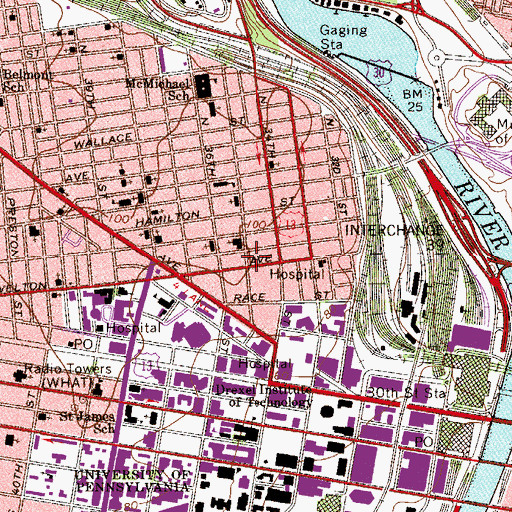 Topographic Map of Tau Kappa Epsilon House, PA