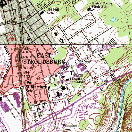 Topographic Map of Flagler - Metzger Center, PA