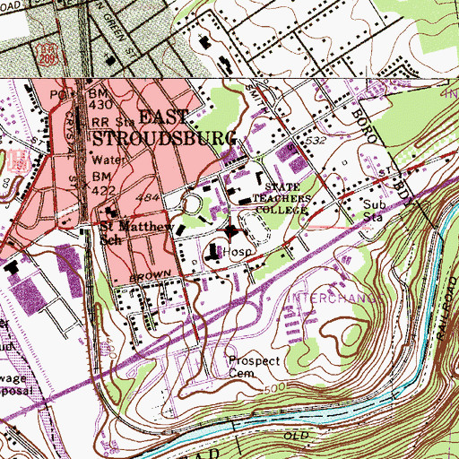 Topographic Map of Zimbar-Liljenstein Hall, PA