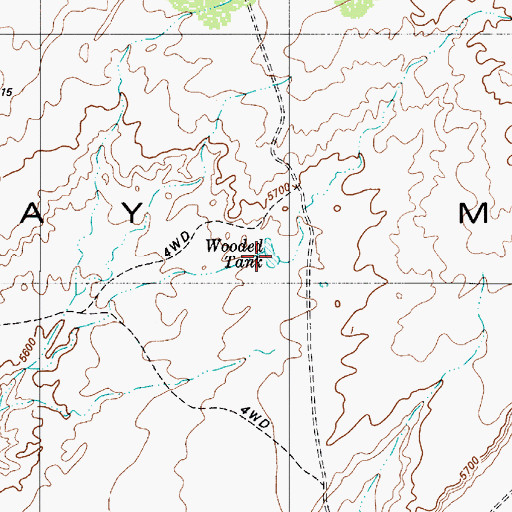 Topographic Map of Wooded Tank, AZ