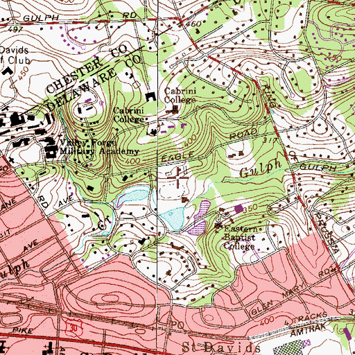 Topographic Map of Gough Residence Hall, PA