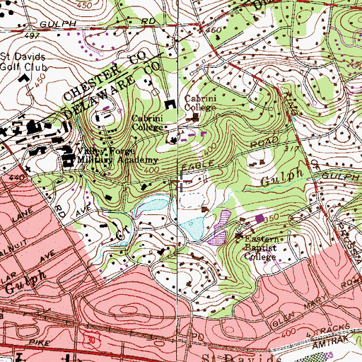 Topographic Map of Guffin Residence Hall, PA