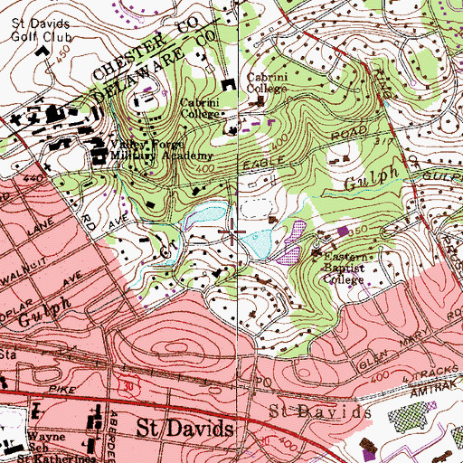 Topographic Map of Gym Cottage, PA