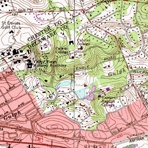 Topographic Map of Kea Residence Hall, PA