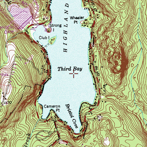 Topographic Map of Third Bay, CT