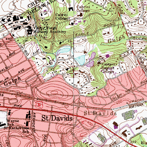 Topographic Map of Ott Hall, PA