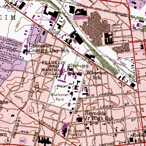 Topographic Map of Benjamin Franklin Fackenthal Laboratory, PA