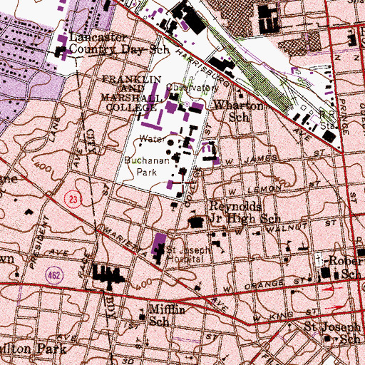 Topographic Map of Gerhart House, PA