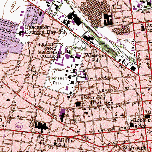 Topographic Map of Green Room Theatre, PA